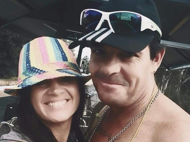 Ex-Olympian diver Chantelle Newbery in a social media post with friend Jason Guise whose body was found in a Wynnum sewage holding tank