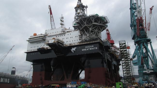 A BP oil rig being built in Korea for use in the Great Australian Bight.