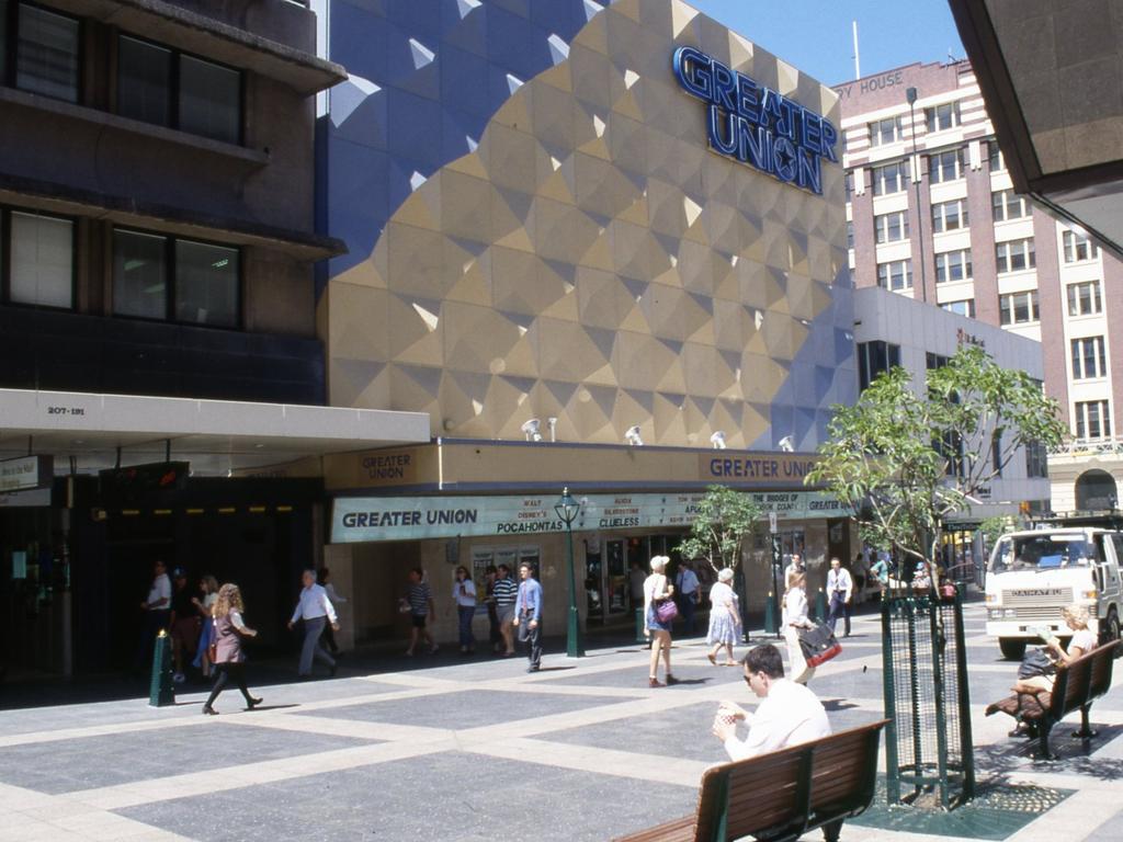 Greater Union cinemas in the early days of the Queen Street Mall