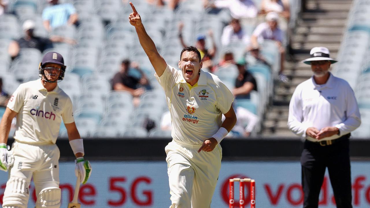 Scott Boland destroyed the England batting line-up in the second innings at the MCG. Picture: Michael Klein