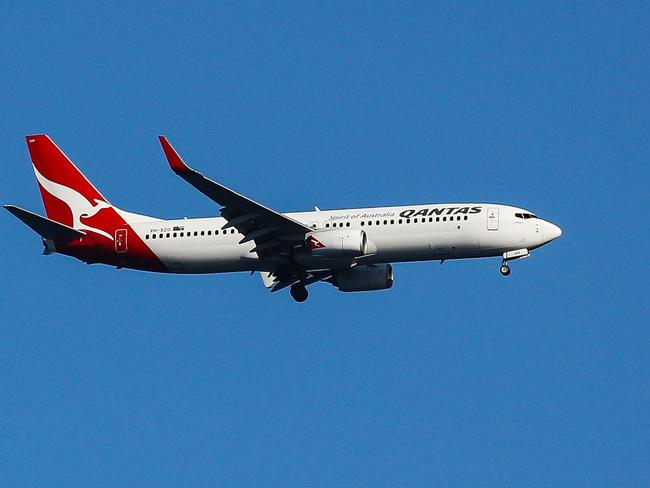 SYDNEY, AUSTRALIA - NewsWire Photos, SEPTEMBER, 12 2021: Qantas fly's over Bronte Beach in Sydney: NCA NewsWire / Gaye Gerard