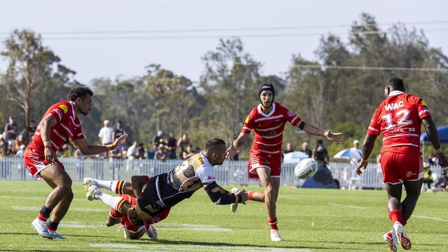 Men's Koori Knockout grand final, Walgett Aboriginal Connection vs Wiradjuri Aboriginal Rivers. Picture: Andrea Francolini