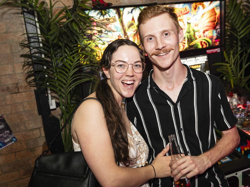 Nina Boardman and Kiran Ingerson celebrate New Year's Eve at Flipp'd, Tuesday, December 31, 2024. Picture: Kevin Farmer