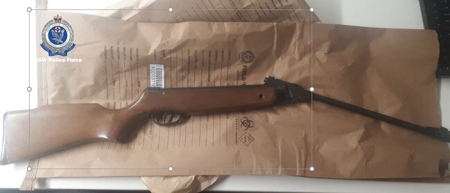 Police seized this rifle in the search. Picture: NSW Police