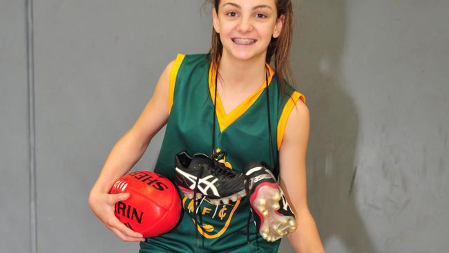 For years Monique Conti has been forced to juggle her football and basketball commitments.