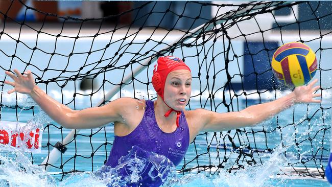 UQ Barras goalie Gabi Palm. Picture, John Gass