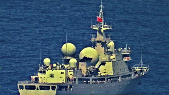 Defence Minister Peter Dutton described the ship's movement's as "very unusual", adding a PLA ship has not made it as far south before. Picture: Supplied