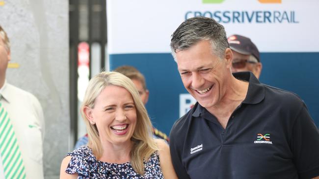 Minister Kate Jones with CEO Graeme Newton will officially open the new long haul terminal that has been built to replace the bus terminal at the Brisbane . Pic Annette Dew