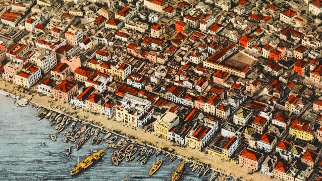 A sketch of the port in Salonica, Greece: a haven for Sephardic Jews for almost 200 years. Picture: Chronicle/Alamy Stock Photo