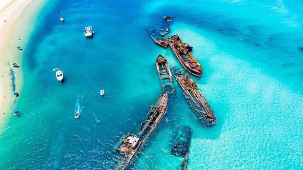 The Wrecks at Tangalooma. Picture: Darren Tierney