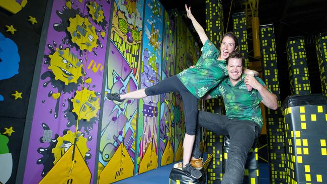 Jungle Adventure Play Centre in Tingalpa in now open for business. Owners Jana and Lachlan Walker. Picture: Renae Droop