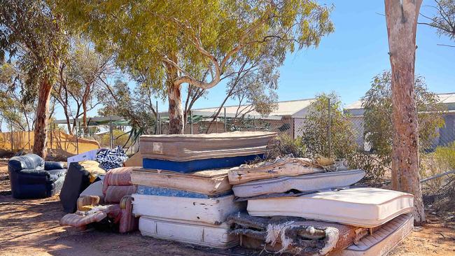 Piled-up dumped mattresses Picture Emma Brasier