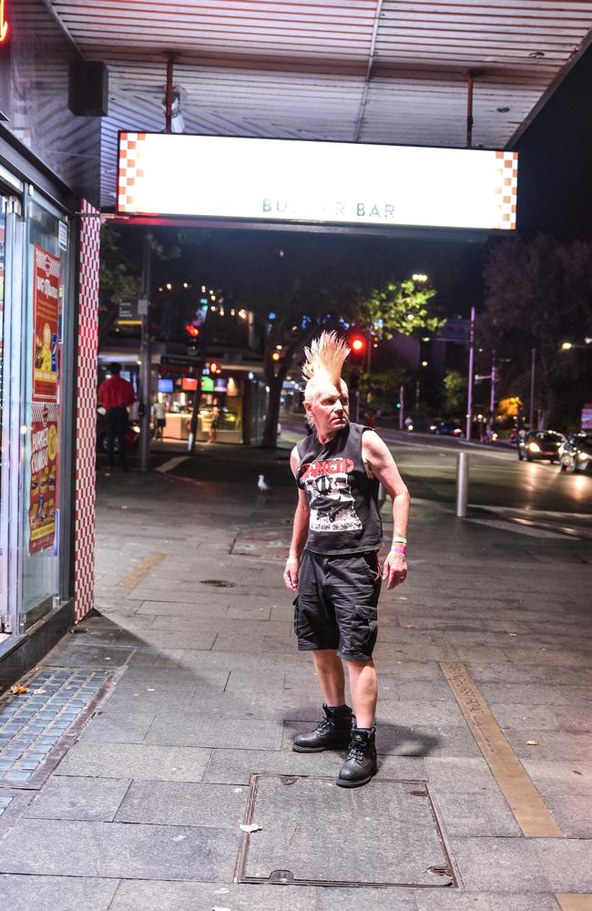 Robbie The Punk, on the hunt for a kebab and better days. Picture: Flavio Brancaleone