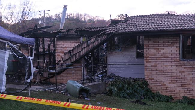 The Batlow house was severely damaged by the fire. Picture: Toby Vue