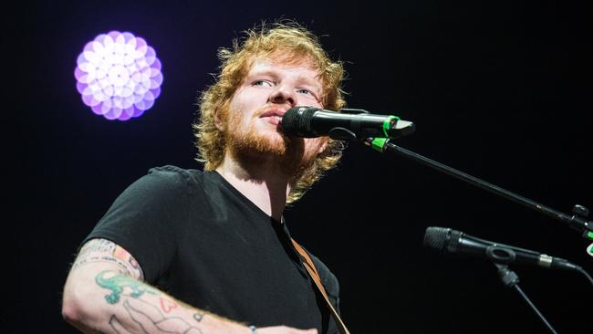 Ed Sheeran performs at Rod Laver Arena, Melbourne.