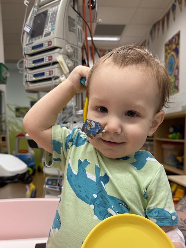 Bryson was sick with salmonella for months was unable to get over the sickness before he was eventually diagnosed with cancer. Picture: Supplied by family