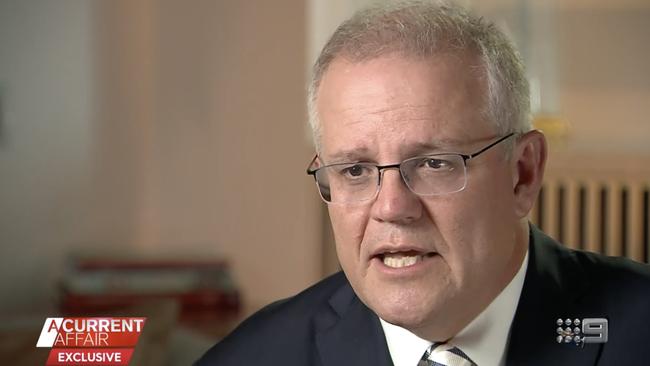 Prime Minister Scott Morrison on A Current Affair. Tracy Grimshaw interviews Prime Minister Scott Morrison