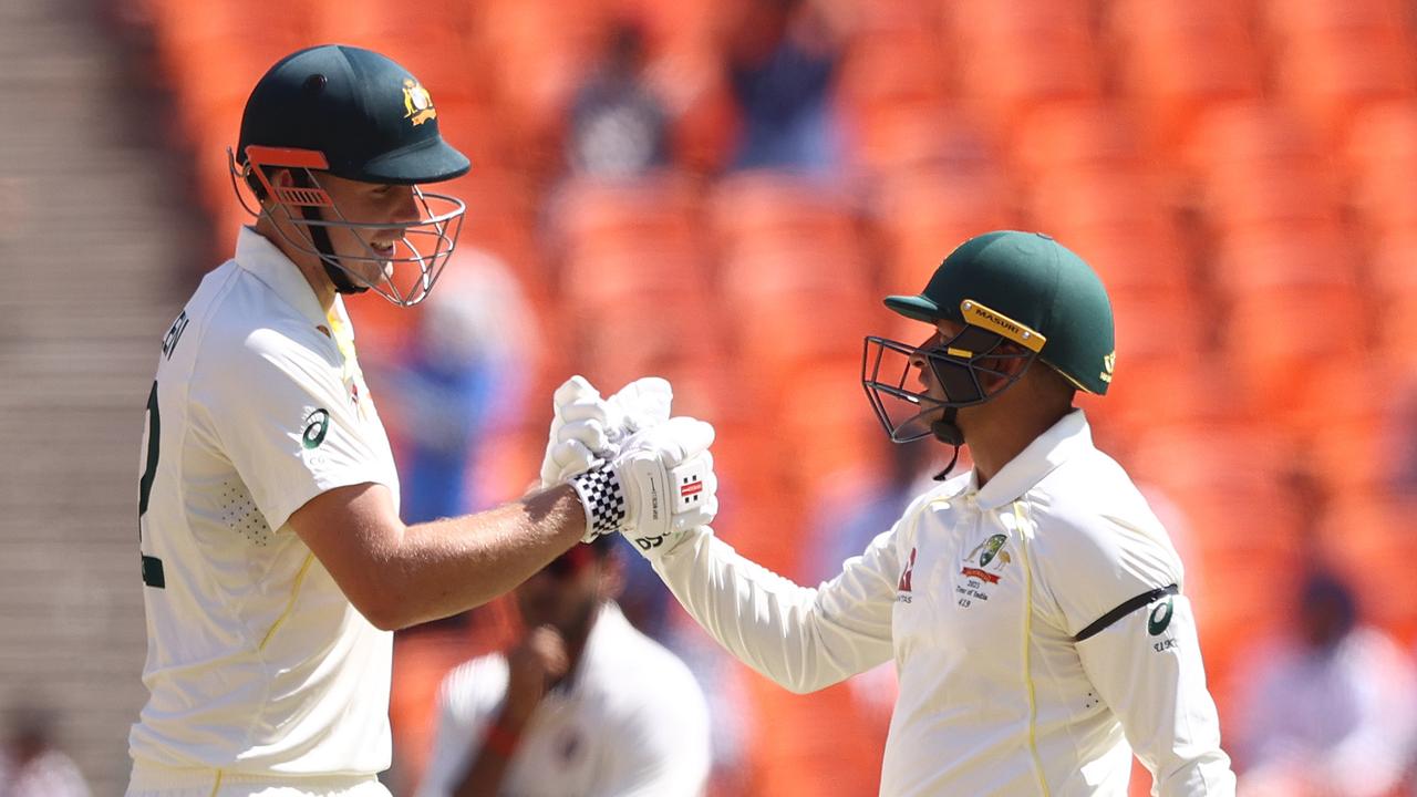 Green and Khawaja put on 205 for Australia. Picture: Robert Cianflone/Getty Images