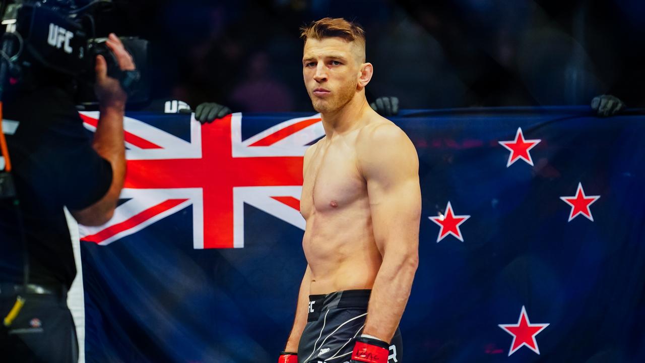 Dan Hooker before his fight against Nasrat Haqparast. (Photo by Alex Bierens de Haan/Getty Images)