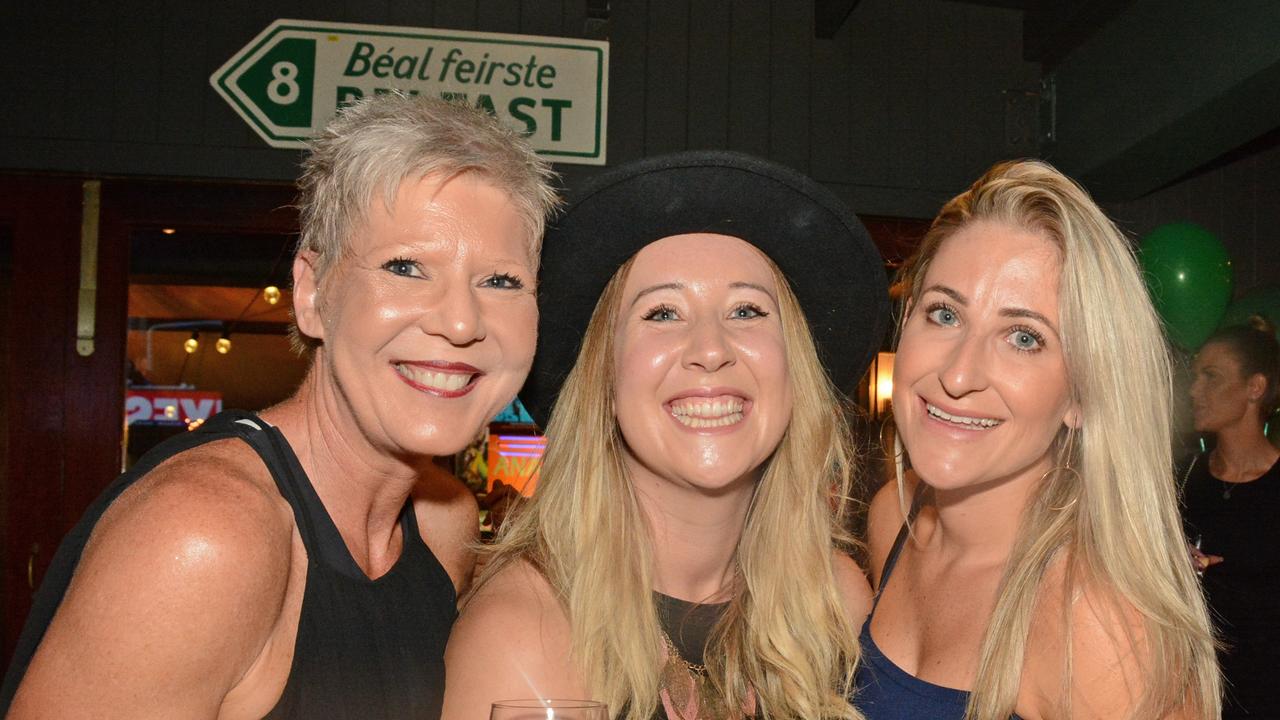 Tracey Buggy, Sarah Quick, Sarah Major at opening of Finn McCool's in Surfers Paradise. Picture: Regina King.