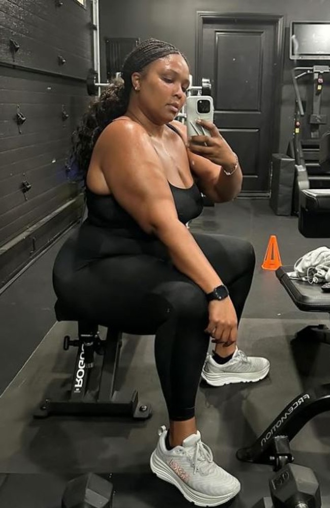 Proud of her mind and body transformation in this gym selfie.