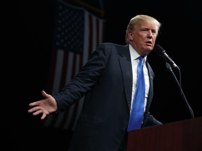 Republican presidential candidate Donald Trump speaks during a campaign rally. Picture: AP/Evan Vucci