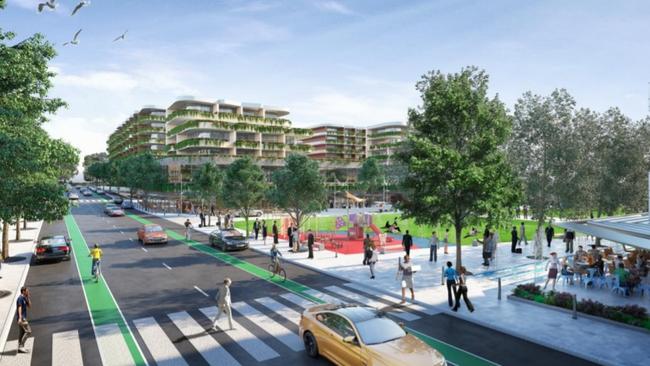 What it could look like ... an artist's impression of proposed Middleton Grange town centre. Picture: Planning documents