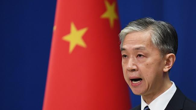 Chinese Foreign Ministry spokesman Wang Wenbin. Picture: AFP.