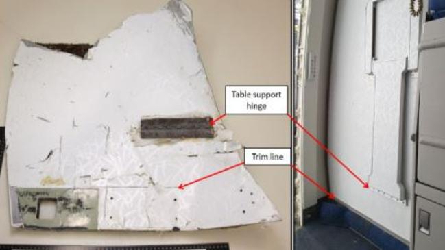 The ATSB have confirmed the work of MH370 sleuths in matching this cabin piece with a folding table