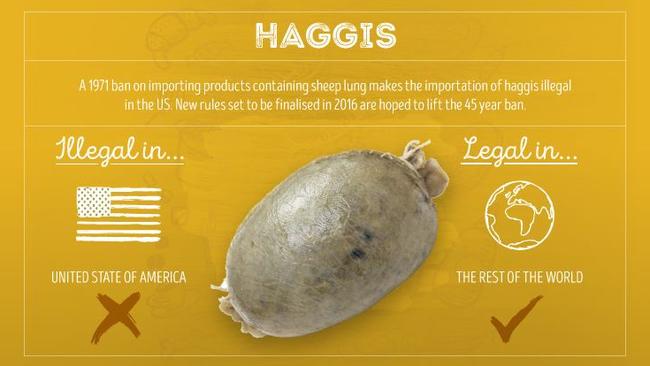 There’s a chance haggis may return to the menus of eateries in the US, for anyone game enough to eat it. Picture: pokies.net.au