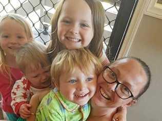 SAD LOSS: Hervey Bay's Charmaine Harris McLeod with her four children, Aaleyn, Matilda, Wyatt and Zaidok were killed in a crash last month. Picture: Contributed