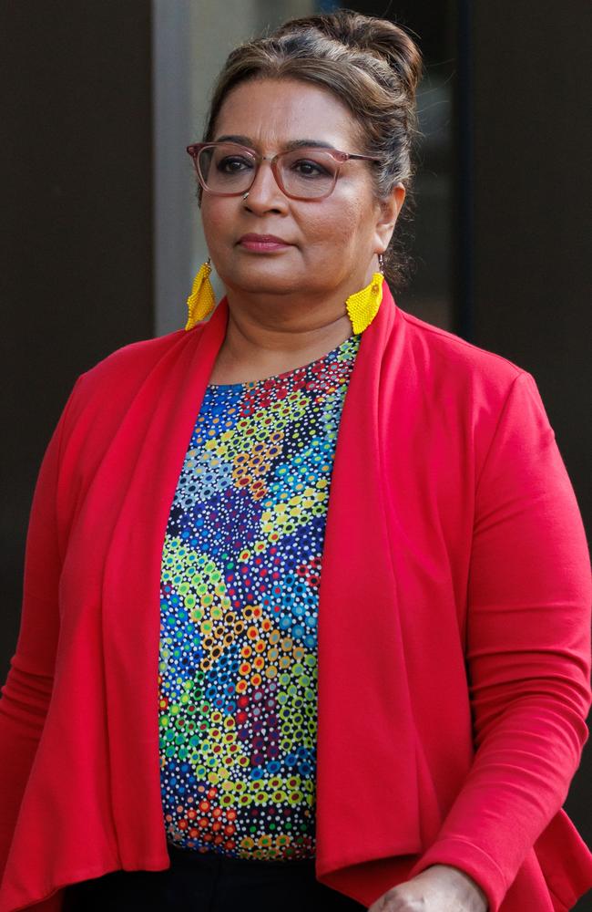 Senator Mehreen Faruqi outside the Federal Court during her racial discrimination trial against Senator Pauline Hanson. Picture: NCA NewsWire/Max Mason-Hubers