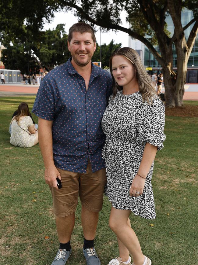 Tom and Emily Duncan at the Ed Sheeran concert at Suncorp Stadium. Picture: Josh Woning
