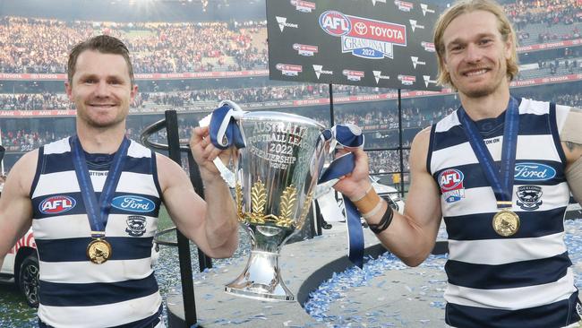 Cats V Swans at the MCG Cats win 35 Patrick Dangerfield with 44 Tom Stewart Picture: Mark Wilson