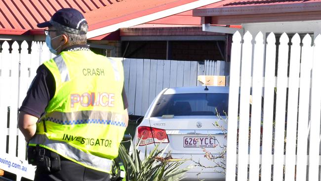 A Holden sedan travelled across the wrong side of the road before crashing into two fences on Highbury Dr, Redbank Plains, about 5.50am. Picture, John Gass