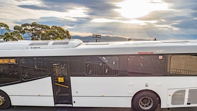 Near-empty Southern Outlet bus. Picture: Simon Wright. One-time use