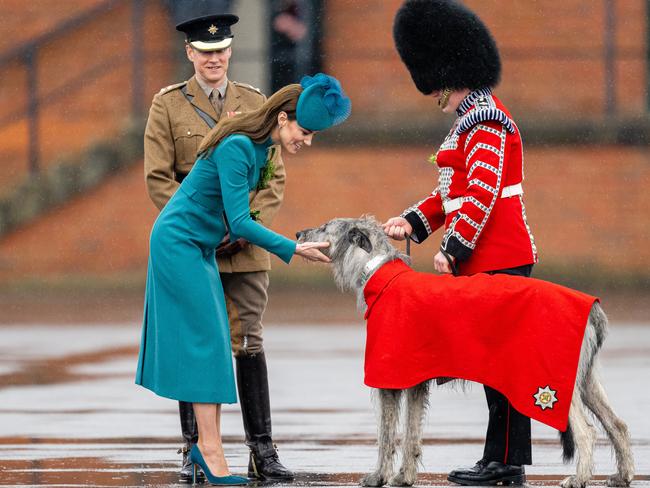 In her role as Colonel of the Irish Guards, Princess Catherine has a strong affiliation with the unit. Picture: Samir Hussein/WireImage