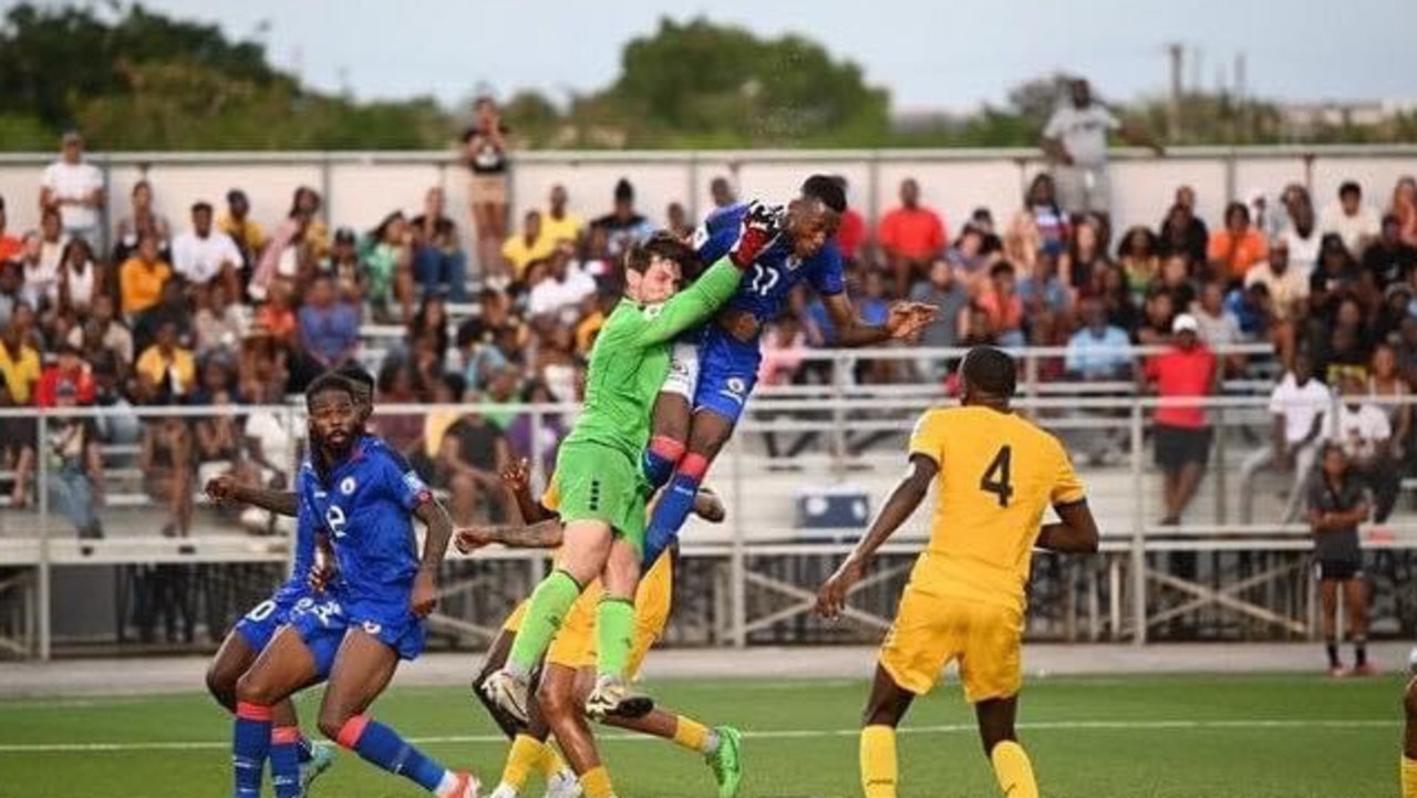 Brandon Sumpter in action for Barbados. Picture: Alison Ince Photography