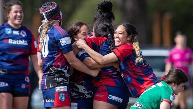 Collegians players celebrating their win on the final siren. News Local, Pictures by Julian Andrews.