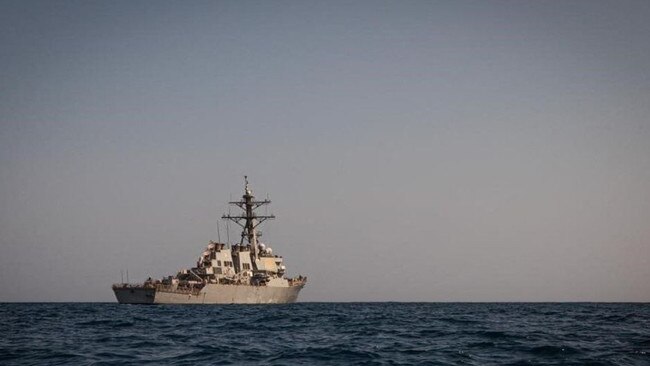 Destroyer USS Carney in the Middle East in December. Picture: US department of Defence/AFP/Getty Images