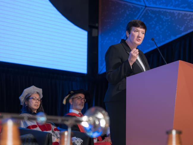 Jennifer Westacott, Business Council of Australia CEO giving a graduation address at the University of Technology, Sydney on May 3, 2018. credit:  GFP Studios