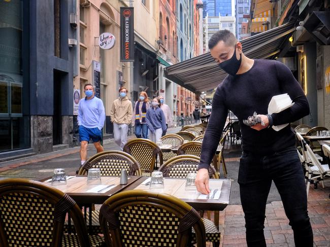 MELBOURNE, AUSTRALIA - NewsWire Photos JUNE 13, 2021: Melburnians are seen preparing for the Sunday trading as Melbourne enters the first weekend out of lockdown .Picture: NCA NewsWire / Luis Ascui