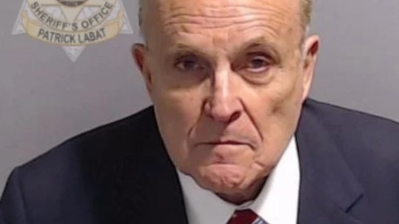 Former Trump lawyer Rudy Giuliani. Picture: Fulton County Sheriff’s Office/AFP