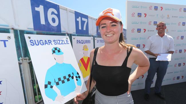 Trainer Angela Plumb at the Magic Millions barrier draw at Surfers Paradise. Picture Mike Batterham