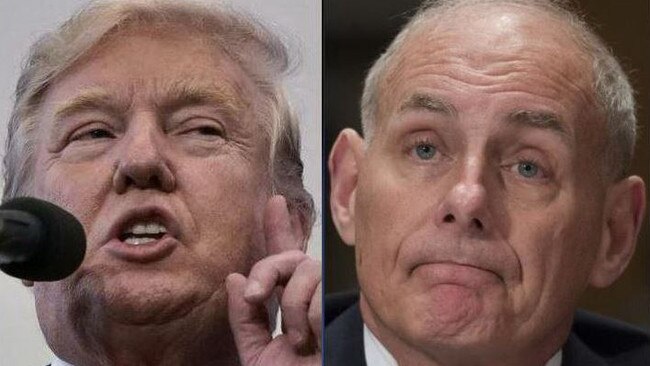 John Kelly told Donald Trump that even if his claim about the German economy under the Nazis were true, ‘you cannot ever say anything supportive of Adolf Hitler’. Pictures: AFP