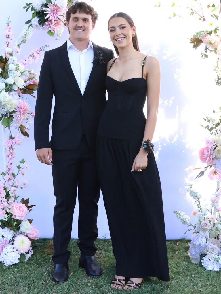 Chloe with formal partner at the 2024 St Ursula's College formal.