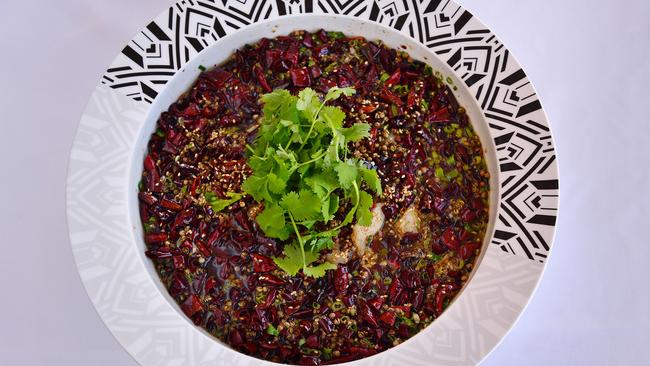 The sizzling chilli fish dish at Sun Kitchen. Picture: Nicki Connolly