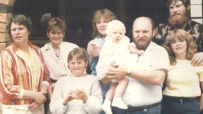 Graham Bourke (pictured third from right) at the christening of his daughter Lee. Picture: NSW Police