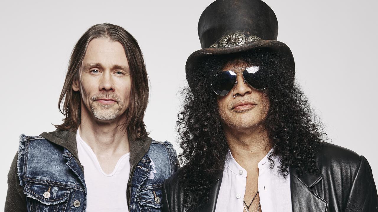 Slash and Myles Kennedy have been musical conspirators for more than a decade. Picture: Supplied.