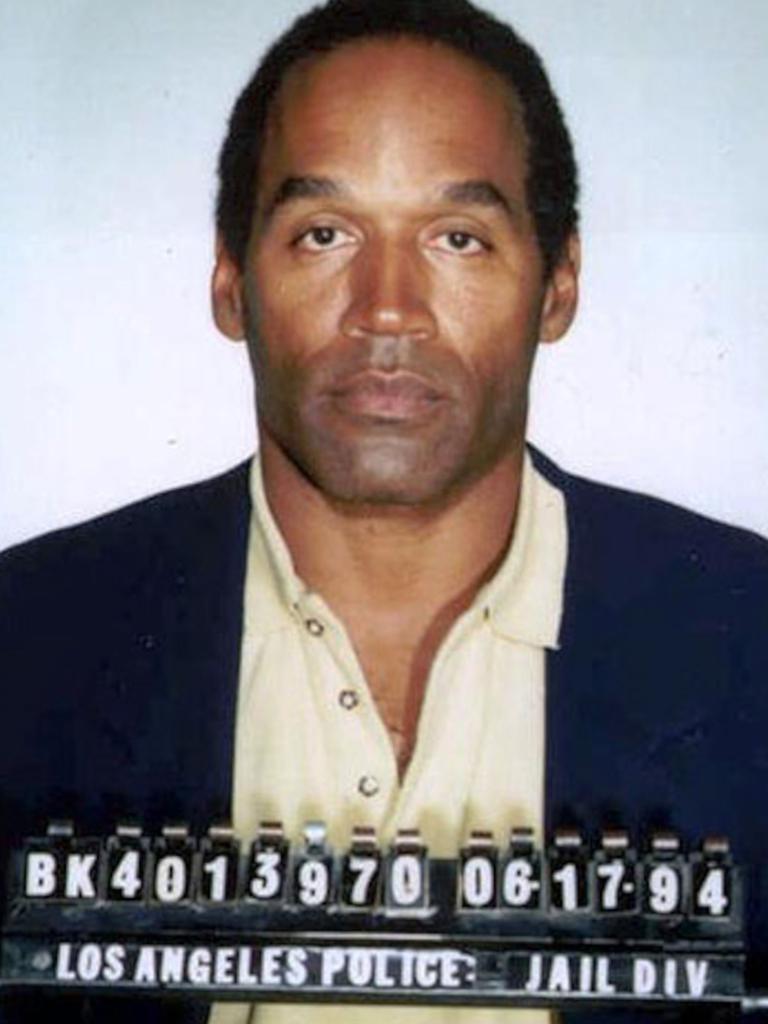 OJ’s mugshot. Picture: Kypros/REX/Shutterstock